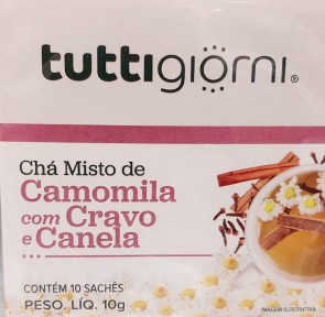 Chá camomila , cravo e canela Tuttigiorni 10 sachês