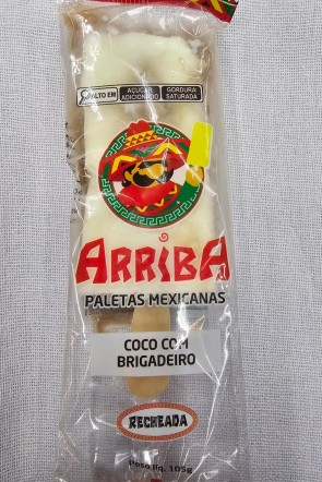 Picolé Paletas Mexicanas Arriba Recheada Coco com Brigadeiro 105g