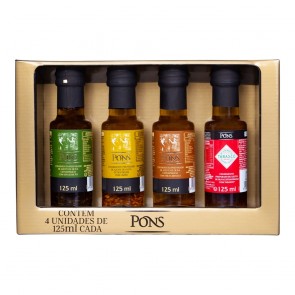 Conjunto Azeite de Oliva Condimentados Pons C/4 125 ml (Cada)