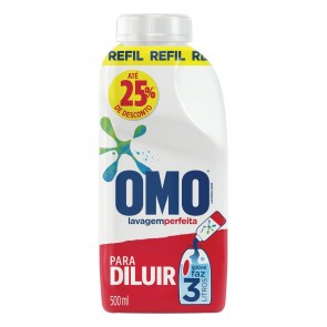 Lava Roupa Concentrado Omo p/Diluir Refil 500ml