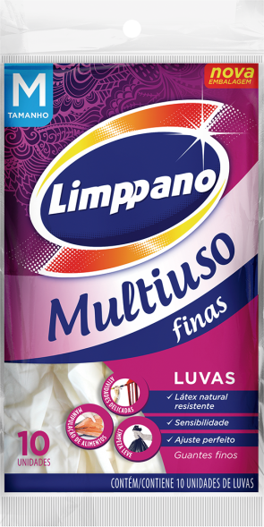 Luva Multiuso Fina Limpano M
