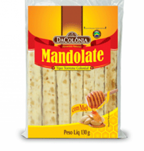 Mandolate com Mel Da Colonia Tipo Torrone Colonial 130g