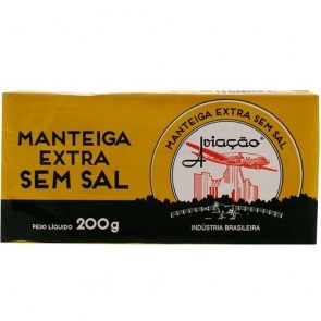 Manteiga Extra Sem Sal Aviação 200g