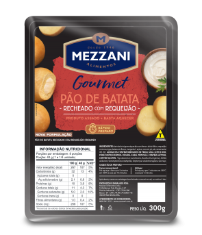 Pão de Batata Recheado com Requeijão Mezzani Gourmet 300g