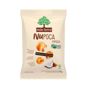 Pipoca Nupoca Orgânica Mascavo com Coco Mae Terra 35g