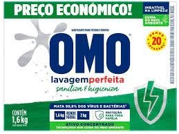 Lava Roupas em Pó Omo Sanitiza/Higieniza 1,6kg