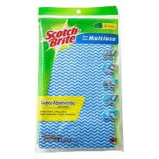 Pano Scoth Brite Multiuso azul com 5
