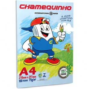 Papel A4 CHAMEX 100 folhas Azul
