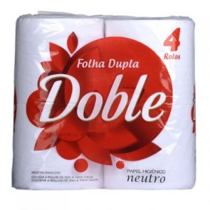 Papel Higiênico Doble 4 Rolos x 50m