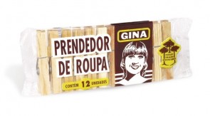Prendedor de Roupa de Madeira Gina /12