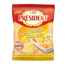 Queijo Ralado Le 4 Queijos President 100g