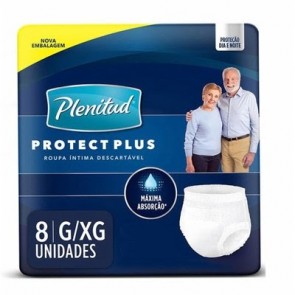 Roupa Íntima Plenitud Pro Plus Unissex G/XG Com 8 unid.