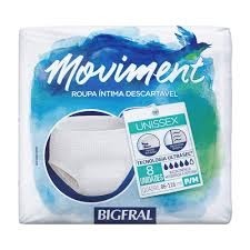Roupa intima Descartável Moviment Bigfral P/M com 08 un