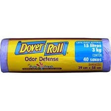 Saco Lixo perfumado Dover roll c/40 39x58cm 15L