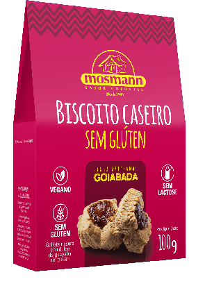 Biscoito Caseiro Goiabada S/Glúten S/Lactose Vegano Mosmann 100g