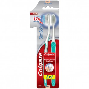 Escova Dental Slim Soft Colgate 2X1