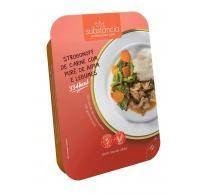 Strogonoff de Carne com Purê de Aipim e Legumes Substância 282g