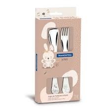 Conjunto Talheres Infantil Inox Com 3 peças Le Petit Tramontina