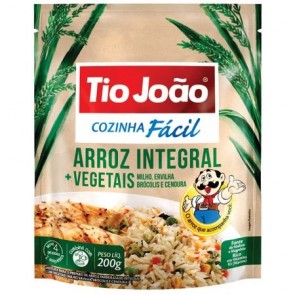 Arroz Integral + Vegetais Cozinha Fácil Tio João 200g