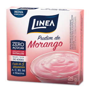 Pudim Zero Açúcar Morango Linea 25g