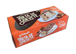 Torta de Sorvete Doce de Leite e Nozes Sorvelândia 650g