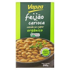 Vapza Feijão Carioca Orgânico Cozido no Vapor 250g