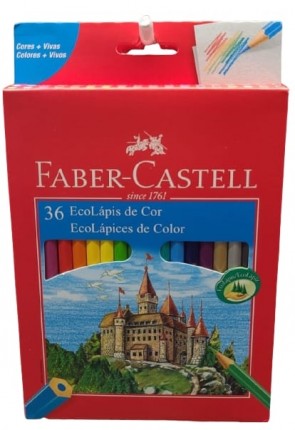 Lápis de Cor Faber Castell c/ 36 unid