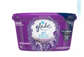 Aromatizante Glade Gel Ambientes Pequenos Lavanda 70g