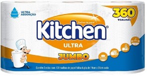 Toalha de Papel Jumbo Kitchen 3x120 Folhas