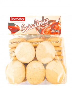 Biscoito Casadinho Doce Sabor Doce de Leite 250g